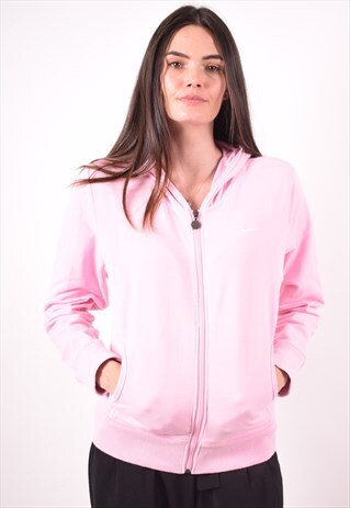 NIKE WOMENS VINTAGE HOODIE JACKET LARGE PINK 90S