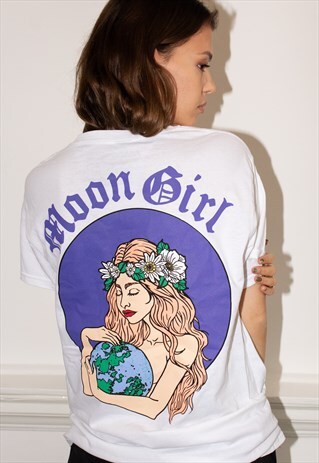 MOON GIRL WHITE TEE