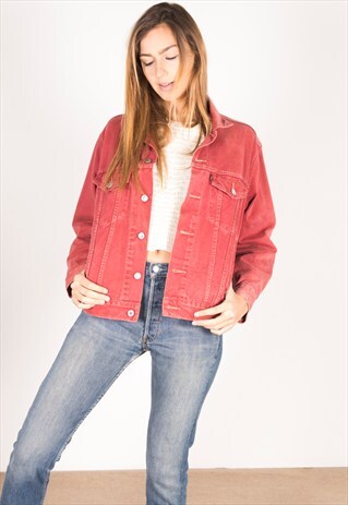 VINTAGE 80S COLOURED LEVIS JACKET/ C601