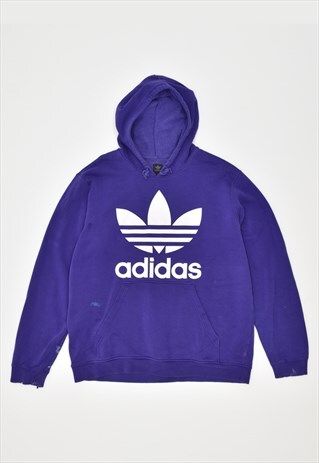 VINTAGE ADIDAS HOODIE JUMPER PURPLE
