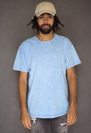 SALE - MINERAL WASH BABY BLUE TEE