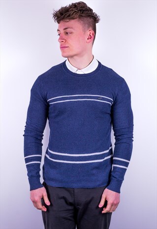 VINTAGE BURBERRY STRIPED JUMPER IN BLUE