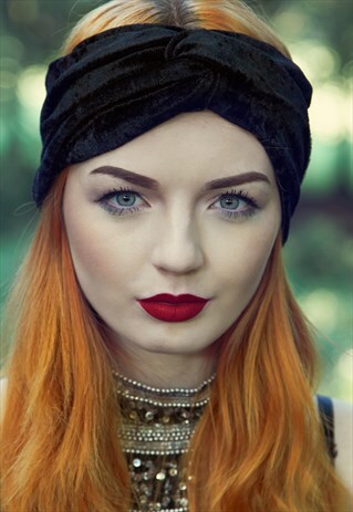 LUXE VELVET TURBAN BLACK, HEAD WRAP, TURBAN, BLACK TURBAN