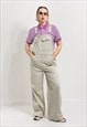 CALVIN KLEIN VINTAGE OVERALLS DEADSTOCK DUNGAREES IN BEIGE L