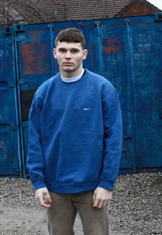 VINTAGE BLUE NIKE SWEATSHIRT