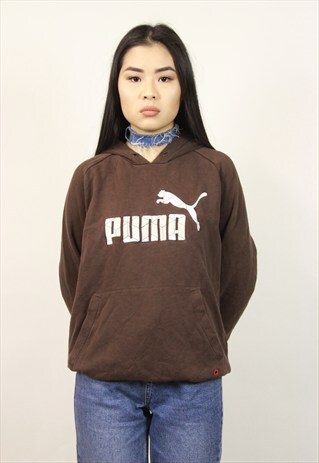 VINTAGE PUMA BROWN HOODIE