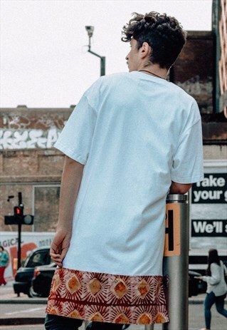 DIAMOND PRINT TAIL LONGLINE TOP