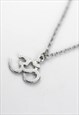 OM CHAIN NECKLACE FOR MEN SILVER YOGA SPIRITUAL GIFT FOR HIM