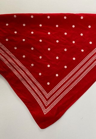 VINTAGE COTTON RED BANDANA