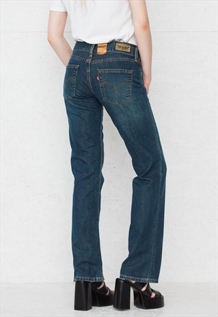 VINTAGE BLUE LEVI'S BOOT CUT DENIM JEANS