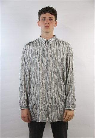 VINTAGE 90'S METALLIC PATTERNED SHIRT