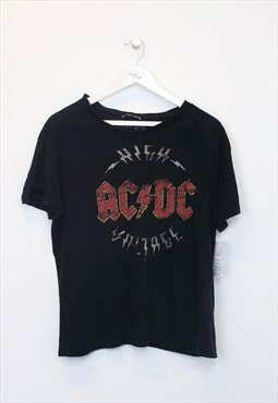 Vintage Zara AC DC T-Shirt in black. Best fits S