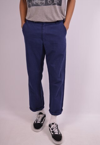 VERSACE MENS VINTAGE TROUSERS W36 L31 BLUE 90S