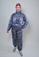 WOMEN SKI SUIT, VINTAGE ONE PIECE SNOW SUIT - MEDIUM SIZE 