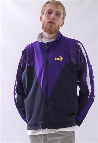 VINTAGE MENS PUMA STREET SOCCER LOGO TRACK TOP SUIT JACKET