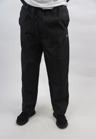 VINTAGE ADIDAS DARK GREY TRACKSUIT BOTTOMS