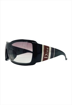 Christian Dior Sunglasses Oversized Square Logo Black Stripe