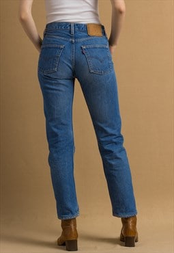 90s Vintage Size 28 Vintage 501 Blue Slim Fit Jeans 6051