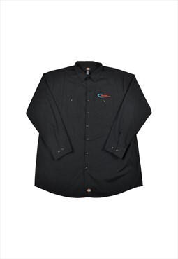 Vintage Dickies Workwear Shirt Long Sleeved Black XXXL