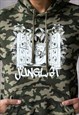 JUNGLIST LION DJ CAMO CAMOUFLAGE MENS HOODED TOP HOODIE