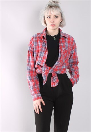 VINTAGE CHECK FLANNEL SHIRT