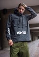 Grey Windbreaker Waterproof half zip Jacket Rainwear