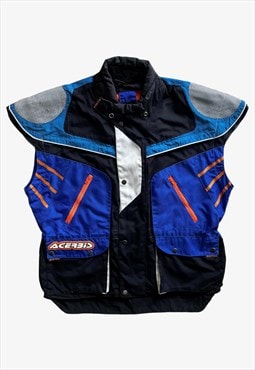 Vintage 90s Men's Acerbis Impact 04 Blue Utility Vest