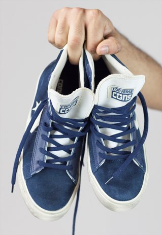 VINTAGE CONVERSE NAVY HIGH-TOP TRAINERS