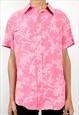 VINTAGE 90S FLORAL PINK SHIRT 