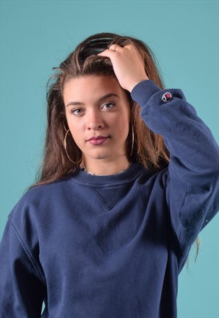 VINTAGE CHAMPION BASIC NAVY SWEATSHIRT