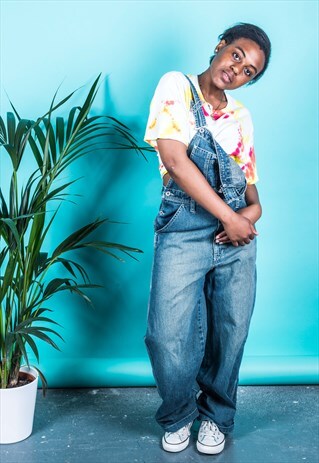 VINTAGE DUNGAREES IN BLUE DENIM