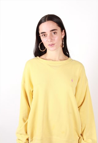 VINTAGE POLO RALPH LAUREN SWEATSHIRT YELLOW