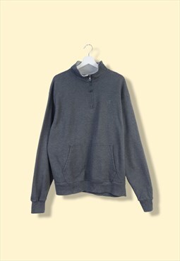 Vintage Champion Sweatshirt 1/4 Zip in Grey L