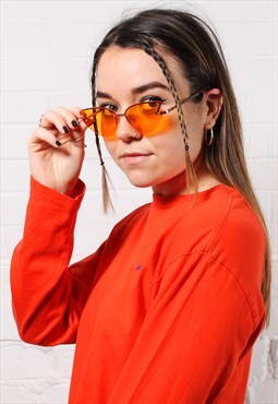 Orange Flame Cat Eye Sunglasses