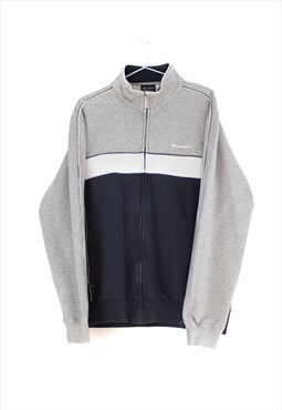 Vintage Champion zip up Sweatshirt in Grey L