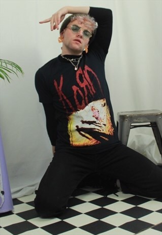CLASSIC KORN GRAPHIC PRINT GIRL IN THE PARK BAND TEE