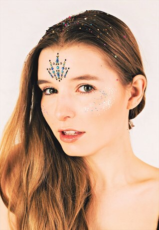 INTERSTELLAR - BLUE AND GOLD ONE PIECE FESTIVAL FACE GEM