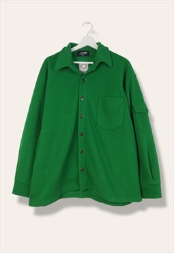 Vintage  Fleece Botton in Green M