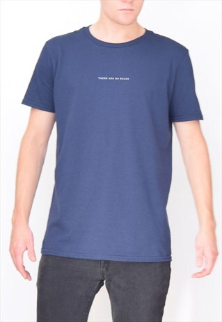 NAVY THERE ARE NO RULES T-SHIRT