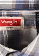 VINTAGE 90'S WRANGLER SHIRT SHORT SLEEVE CHECK BUTTON UP