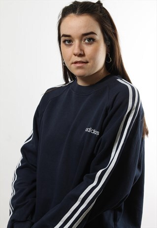 VINTAGE ADIDAS NAVY SPELL OUT SWEATER