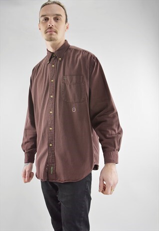 VINTAGE 90S TOMMY HILFIGER IN RUST WITH SUBTLE STRIPE