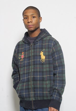 VINTAGE RALPH LAUREN LOGO HOODIE MULTI