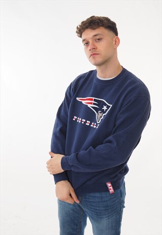 VINTAGE NFL NEW ENGLAND PATRIOTS SWEATSHIRT BLUE