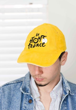 VINTAGE LE DE TOUR FRANCE BASEBALL CAP LOGO 90S ONE SIZE 3.2