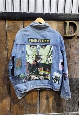 Pink Floyd customised vintage 80's 90's denim jacket