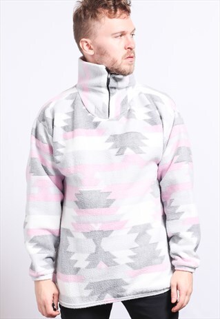 VINTAGE HALF ZIP FLEECE TOP