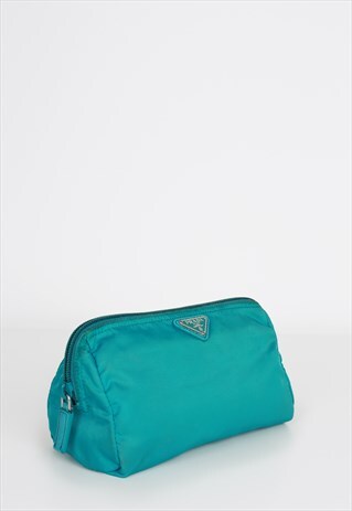 VINTAGE PRADA BLUE COSMETIC BAG
