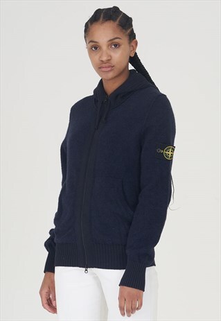 stone island hooded cardigan