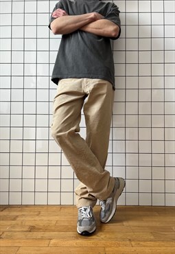 Vintage VERSACE Pants Monogram Printed Beige